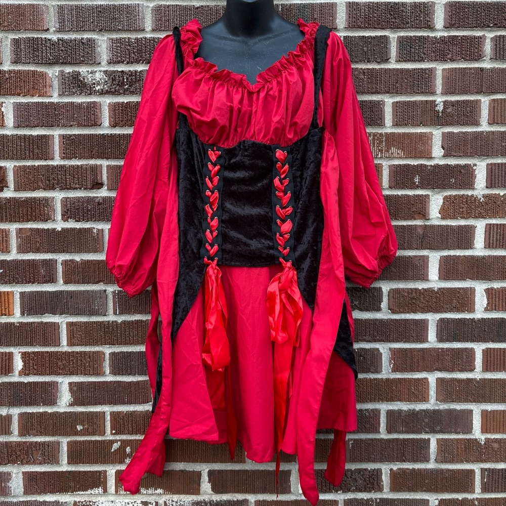 Leg Avenue Women's Sz 3X-4X Vixen Pirate Wench Dress Halloween Costume